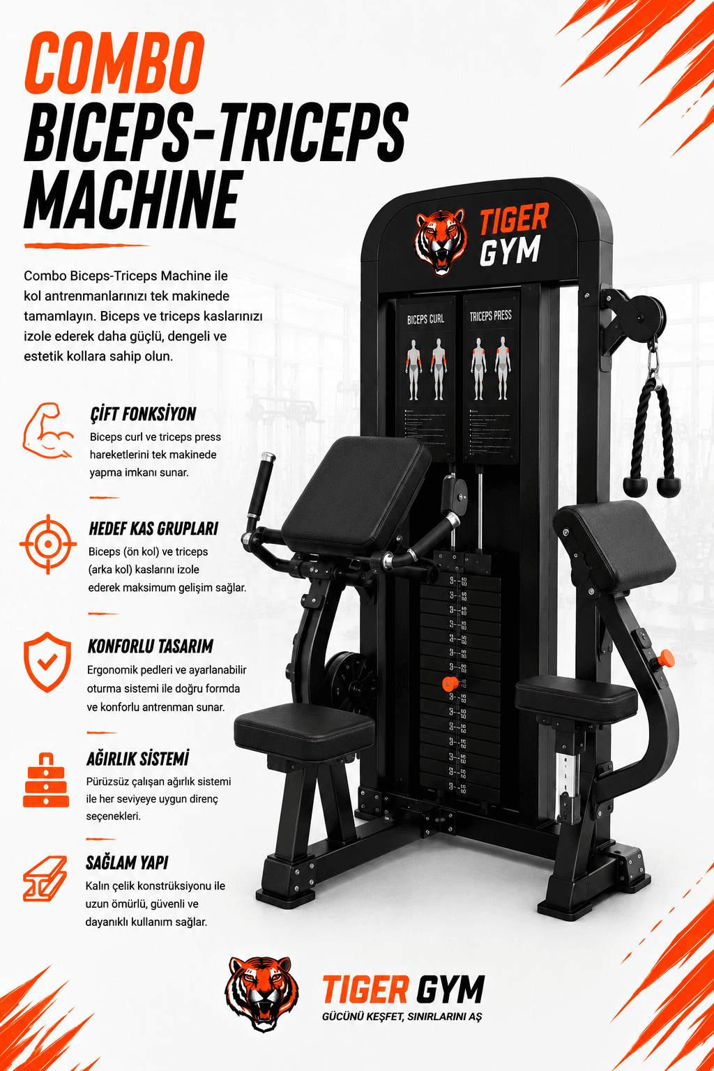 Combo Biceps-Triceps Machine